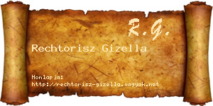 Rechtorisz Gizella névjegykártya